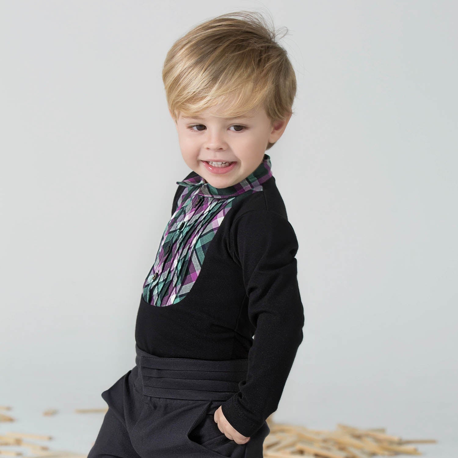 Black Tuxedo Onesie-1