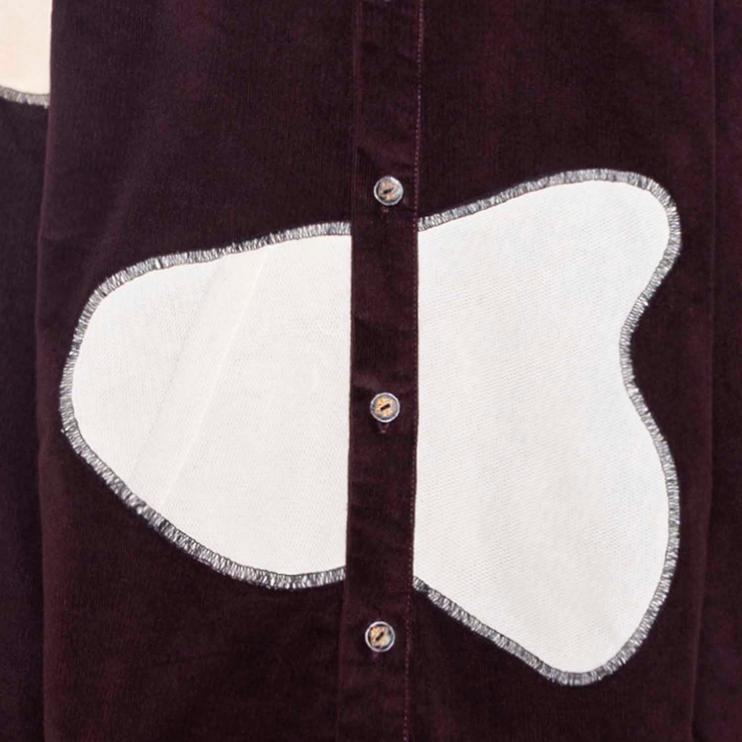 Velvet Kids Shirt in Aubergine-2