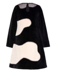 Kids Black Velvet A-line Dress