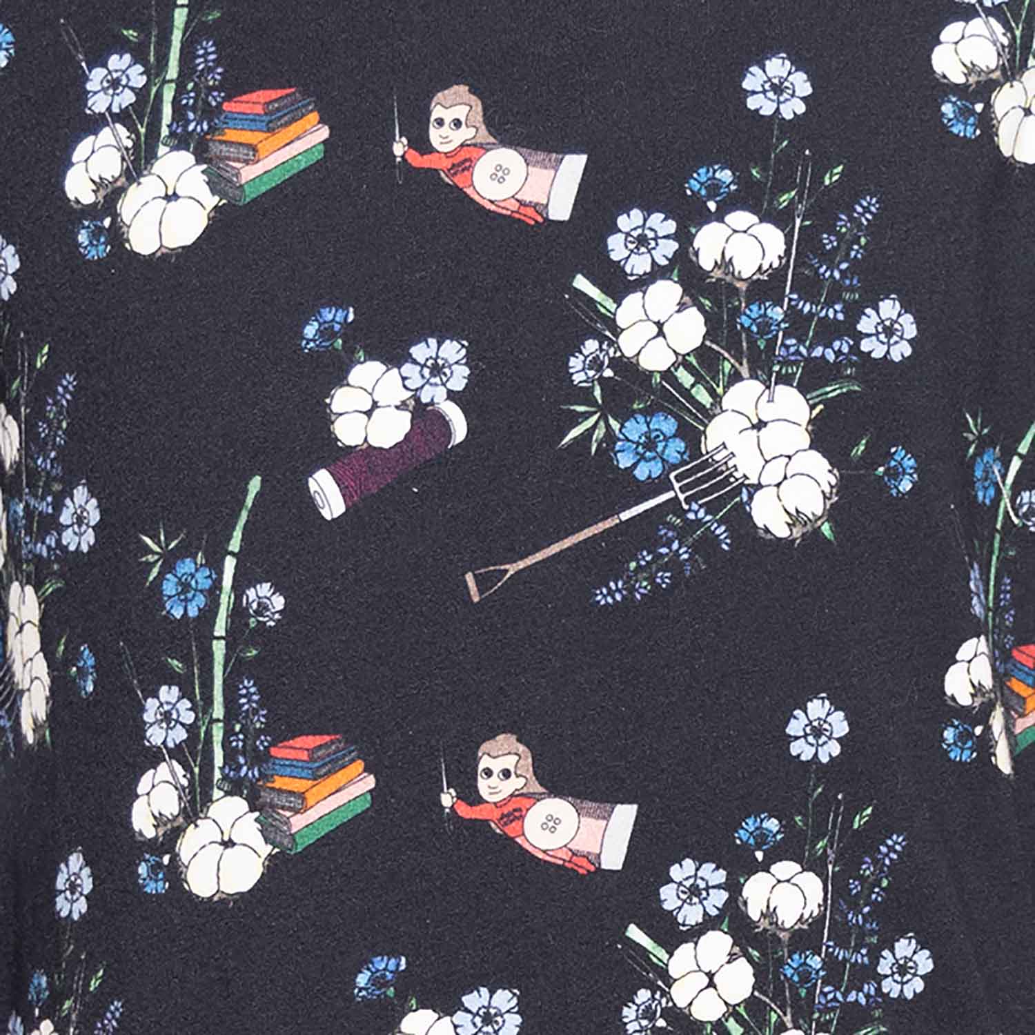 Black Baby Sweatshirt with Floral Print