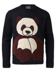 Kids Black Longsleeve Top with Panda Application