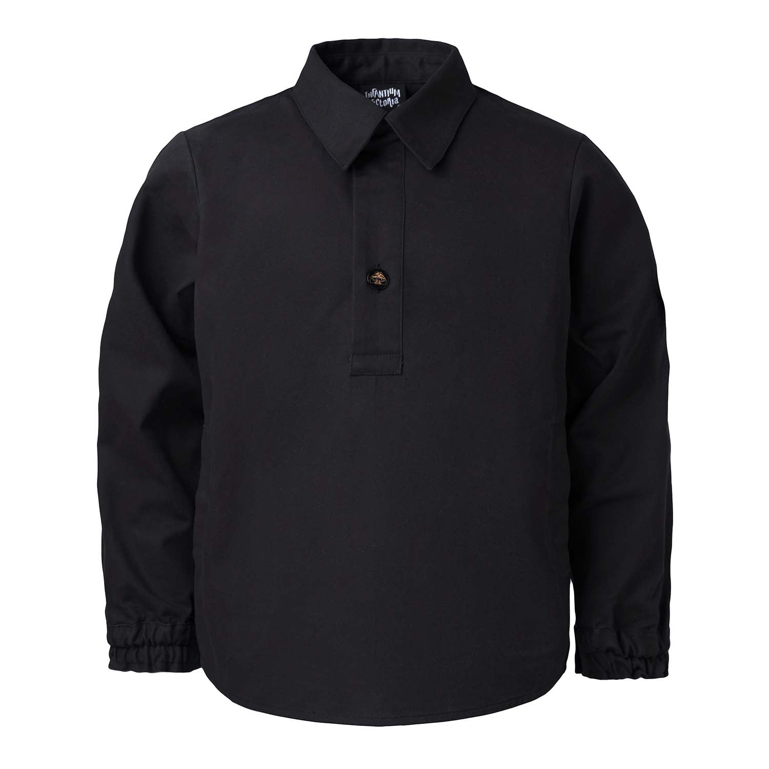 Kids Black Tunic with Panda Embroidery-2