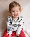 Floral White Baby Onesie