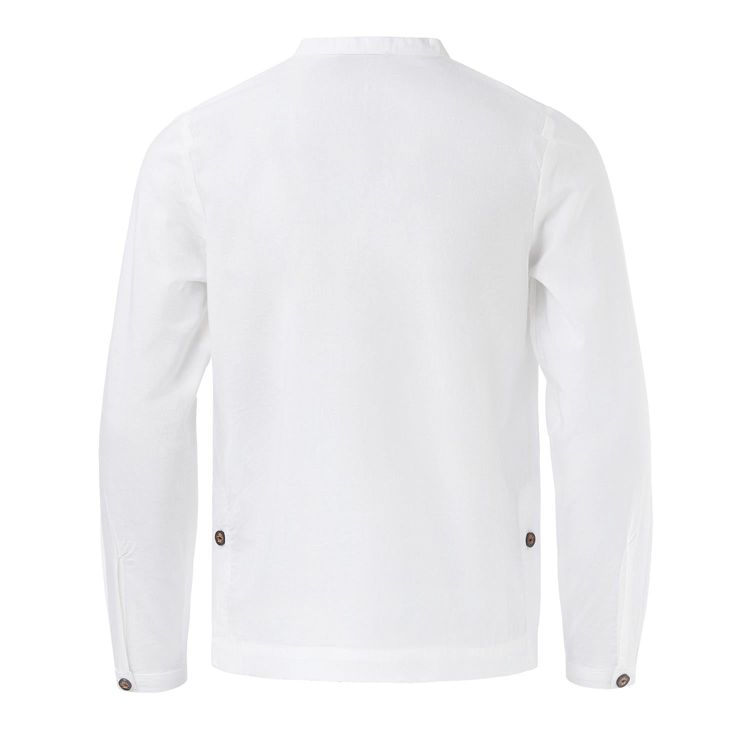 White Organic Cotton Tunic with Hand Embroidered Ladybug