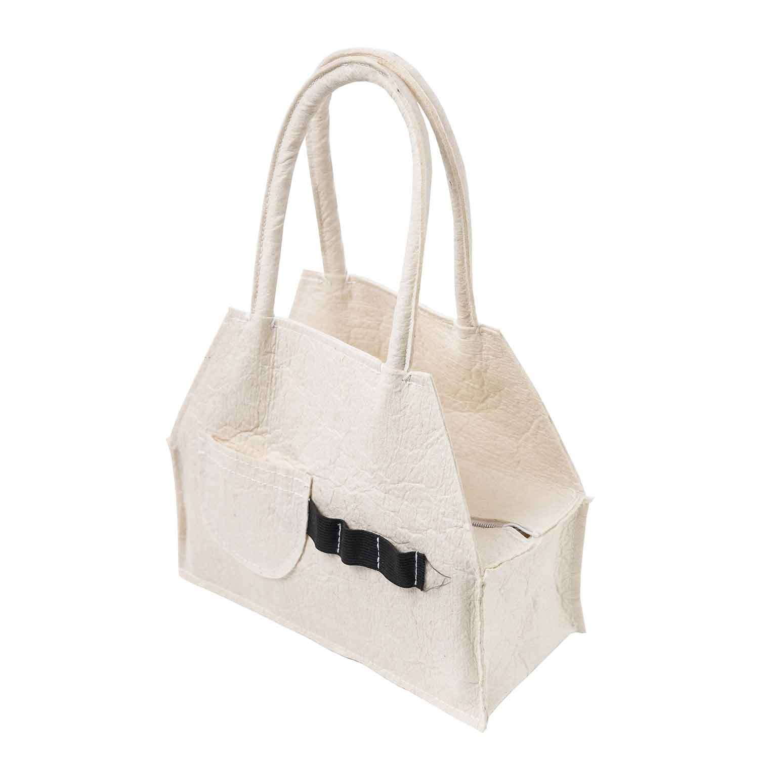 White Pinatex Handbag-0