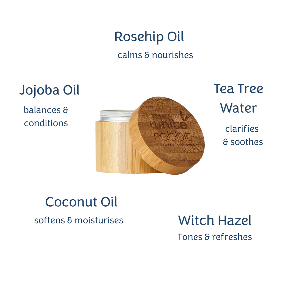 Coconut &amp; Rosehip Calming Cream | Gentle Face Moisturiser for Irritated Skin