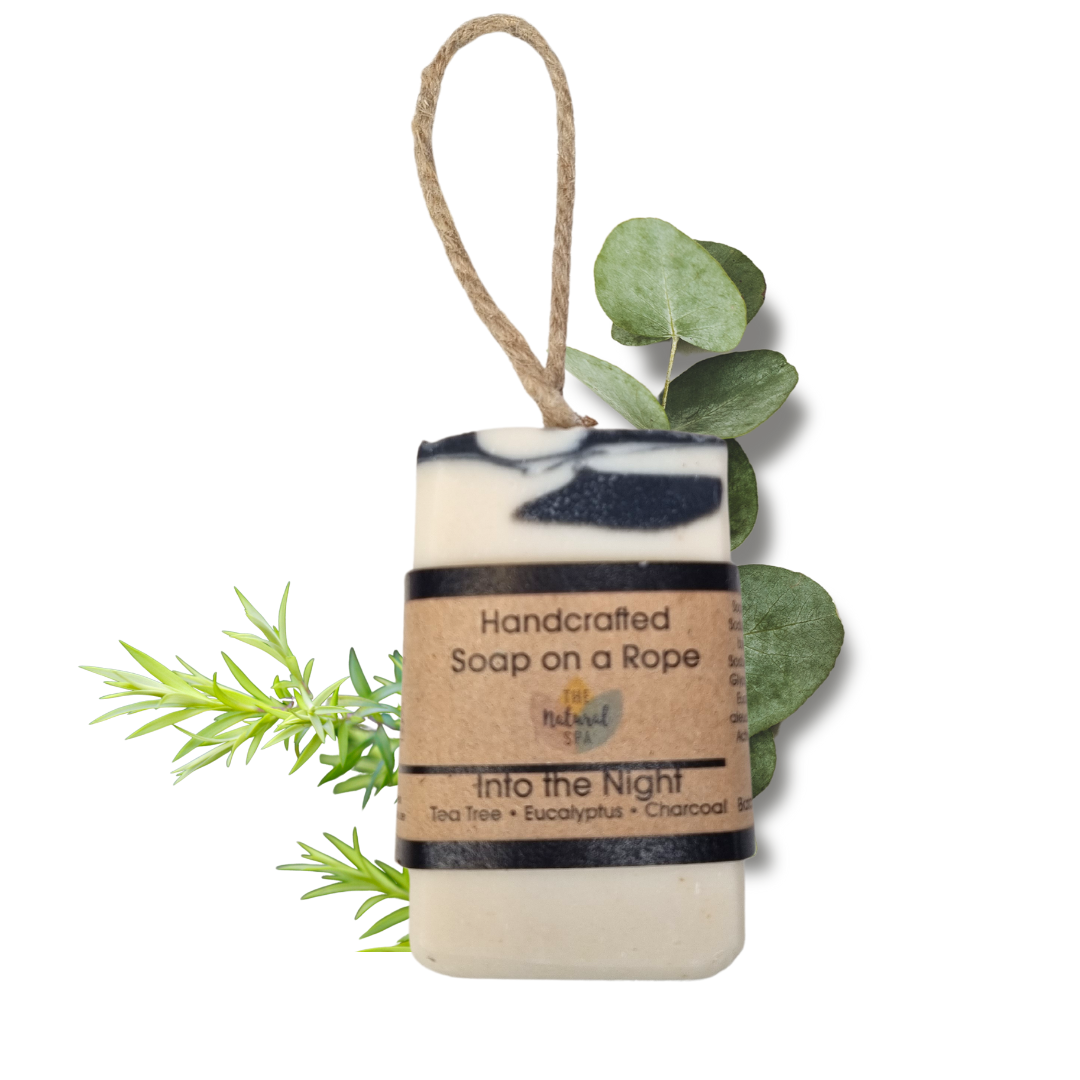 Into the Night Soap Bar | Tea Tree, Eucalyptus &amp; Charcoal Natural Handcrafted Soap | Vegan, Plastic-Free Skincare | 3 Styles Available