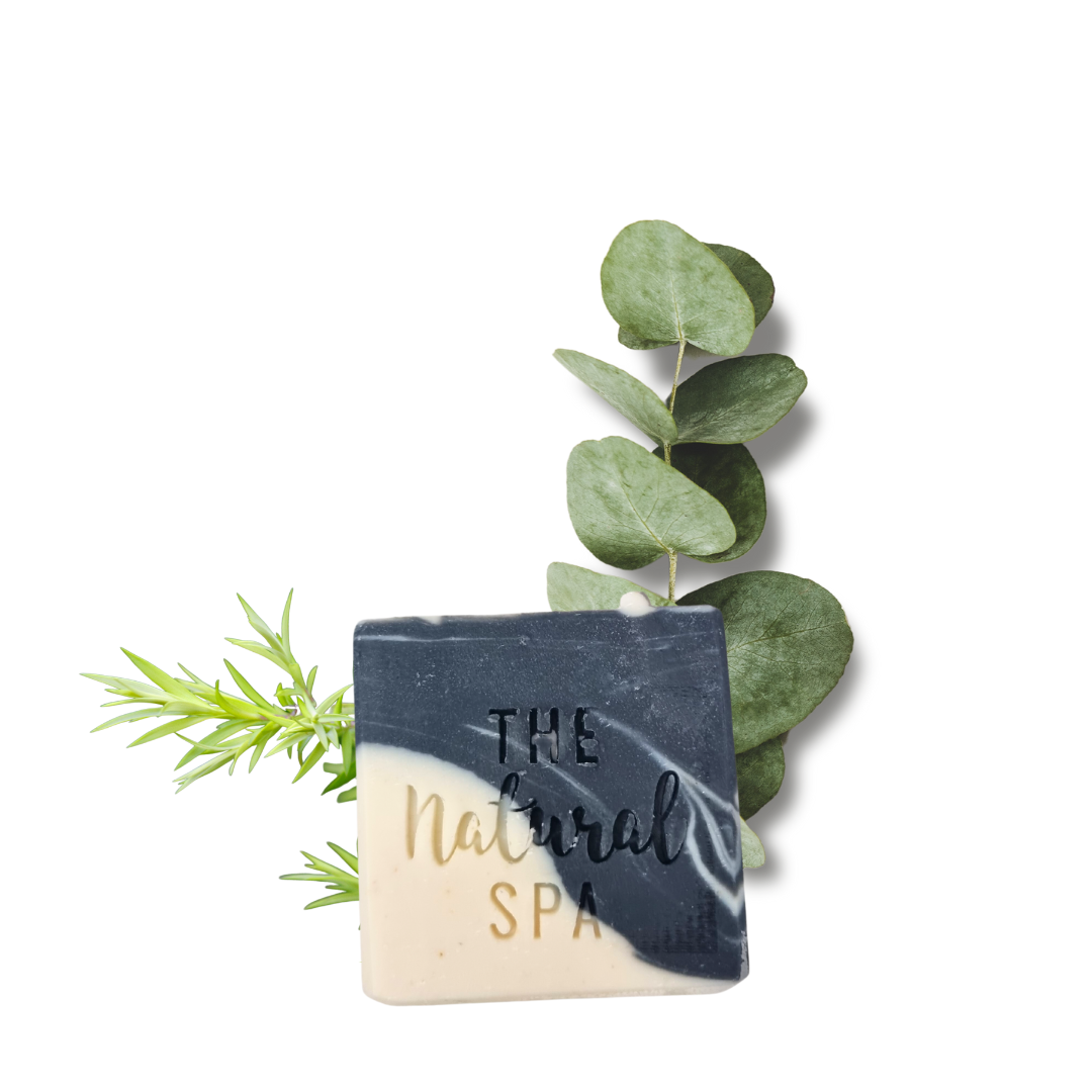 Into the Night Soap Bar | Tea Tree, Eucalyptus &amp; Charcoal Natural Handcrafted Soap | Vegan, Plastic-Free Skincare | 3 Styles Available