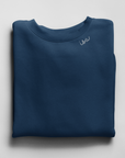 Organic Cotton Sweatshirt with Embroidered Collar