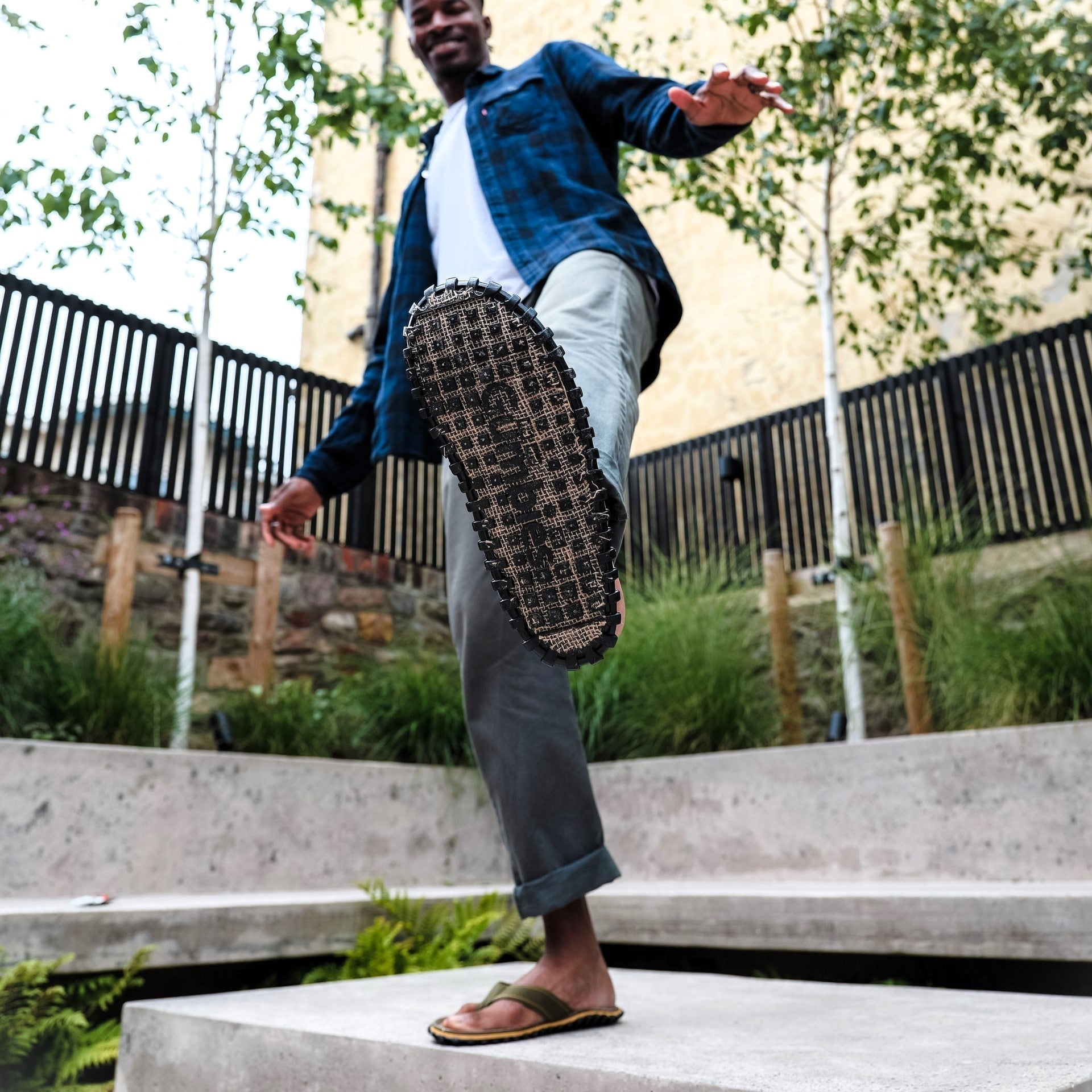 Classic Khaki Flip Flops for Men