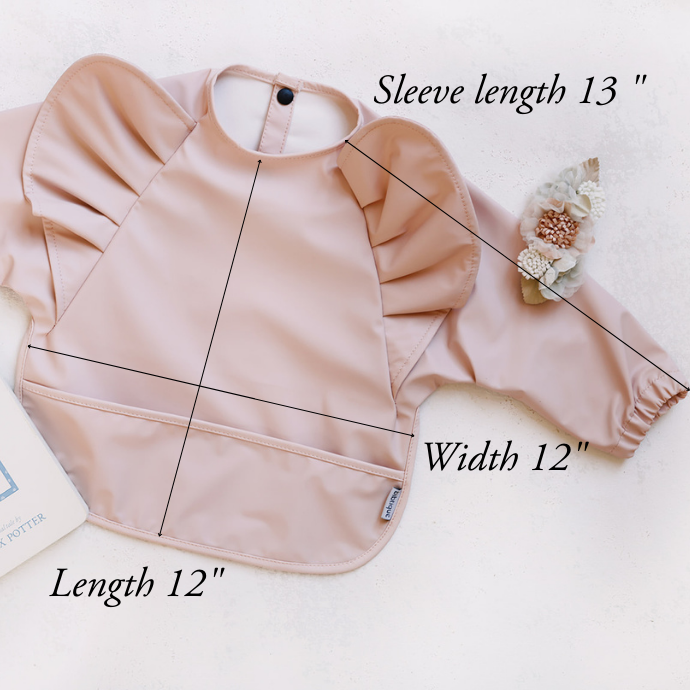 Peony Long Sleeve Ruffle Angel Bib