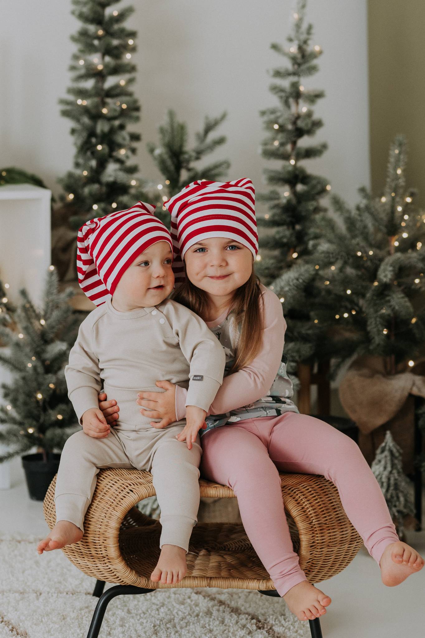 Jolly Striped Holiday Elf Hat