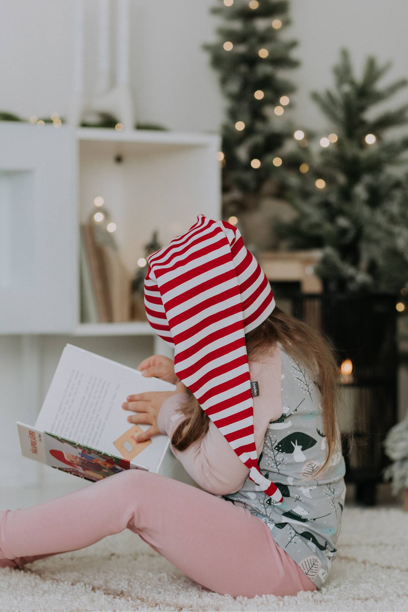 Jolly Striped Holiday Elf Hat