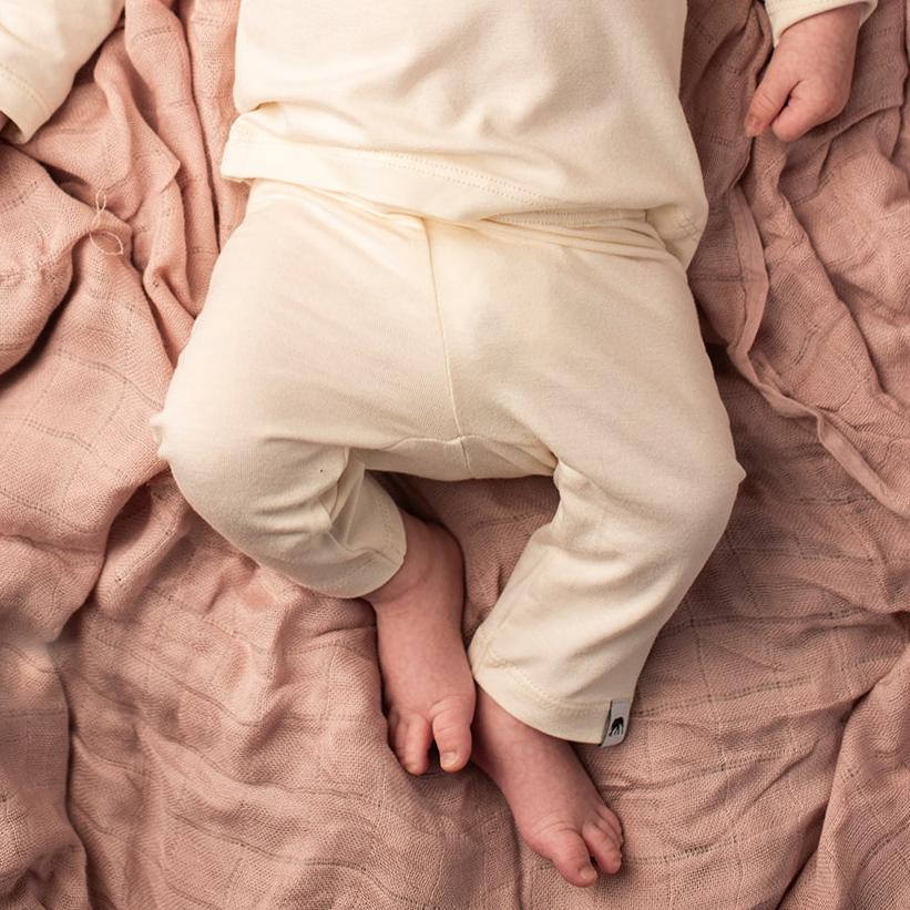 Bamboo Baby Leggings - CREAM-1