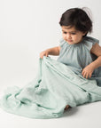Muslin Blanket Green / White-2