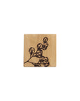 Flora Beech Single Coaster