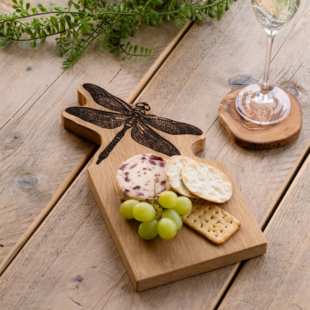 Dragonfly Framed Beech Serving Board  - Small