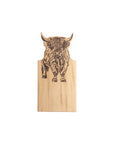 Highland Cow Framed Beech Serving Board  - Small