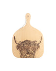 Highland Cow Beech Hanging Paddle  - Medium