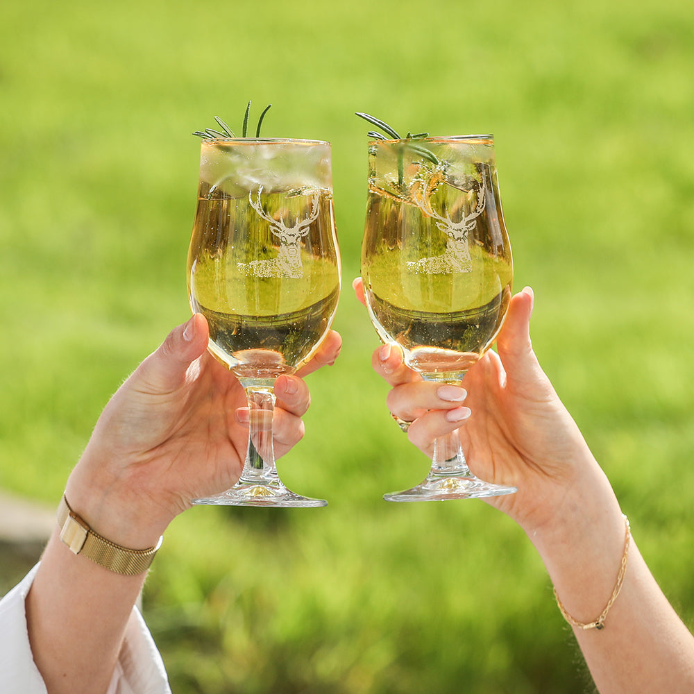 Stag Craft Beer Glasses - Set of 2