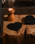 Heart Slate Coasters - Set of 4