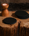 Round Slate Coasters - Set of 4