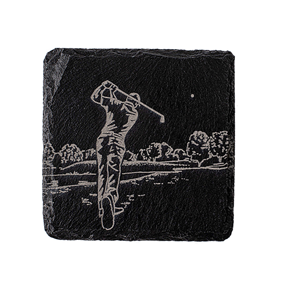 Golf Single Slate Coaster