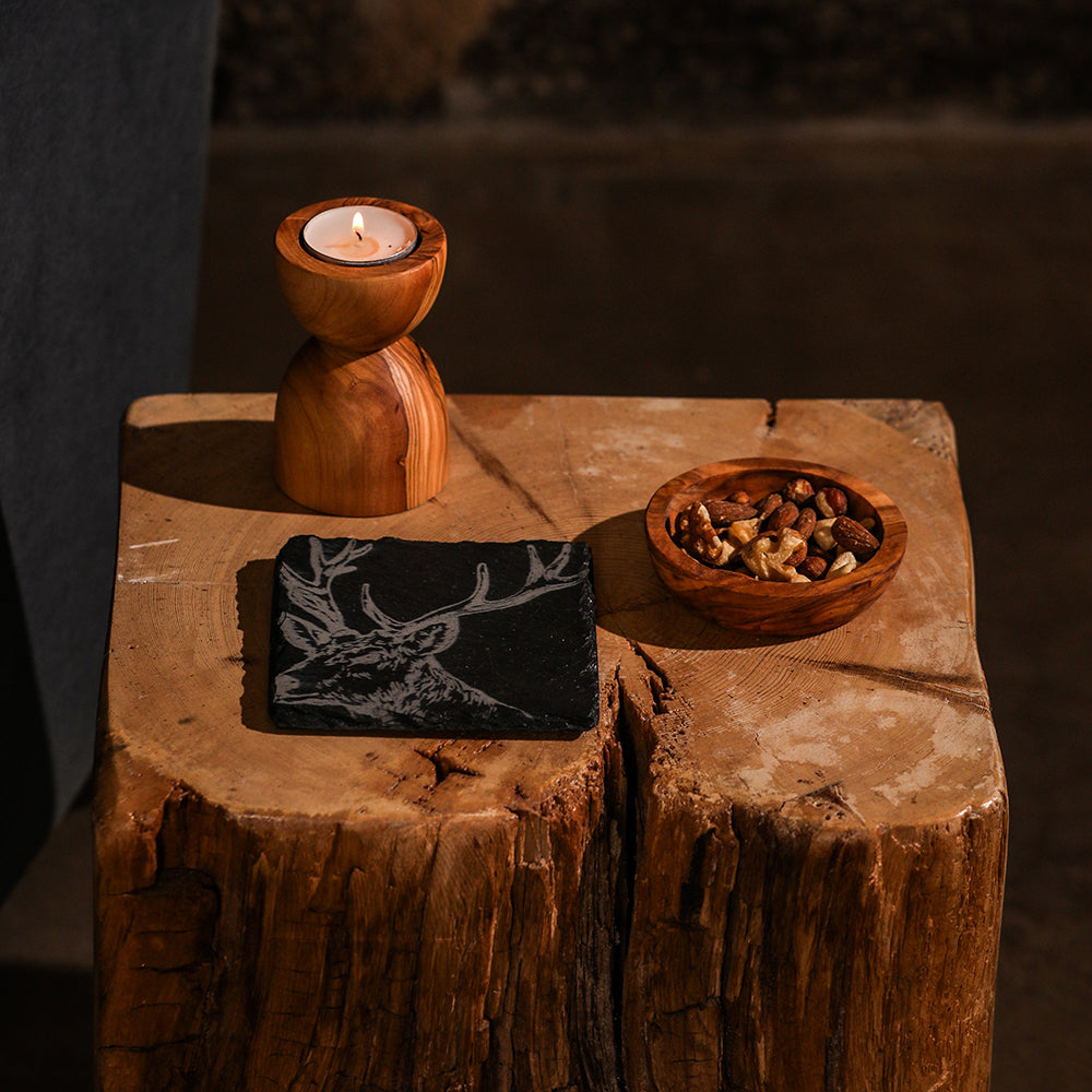 Stag Single Slate Coaster