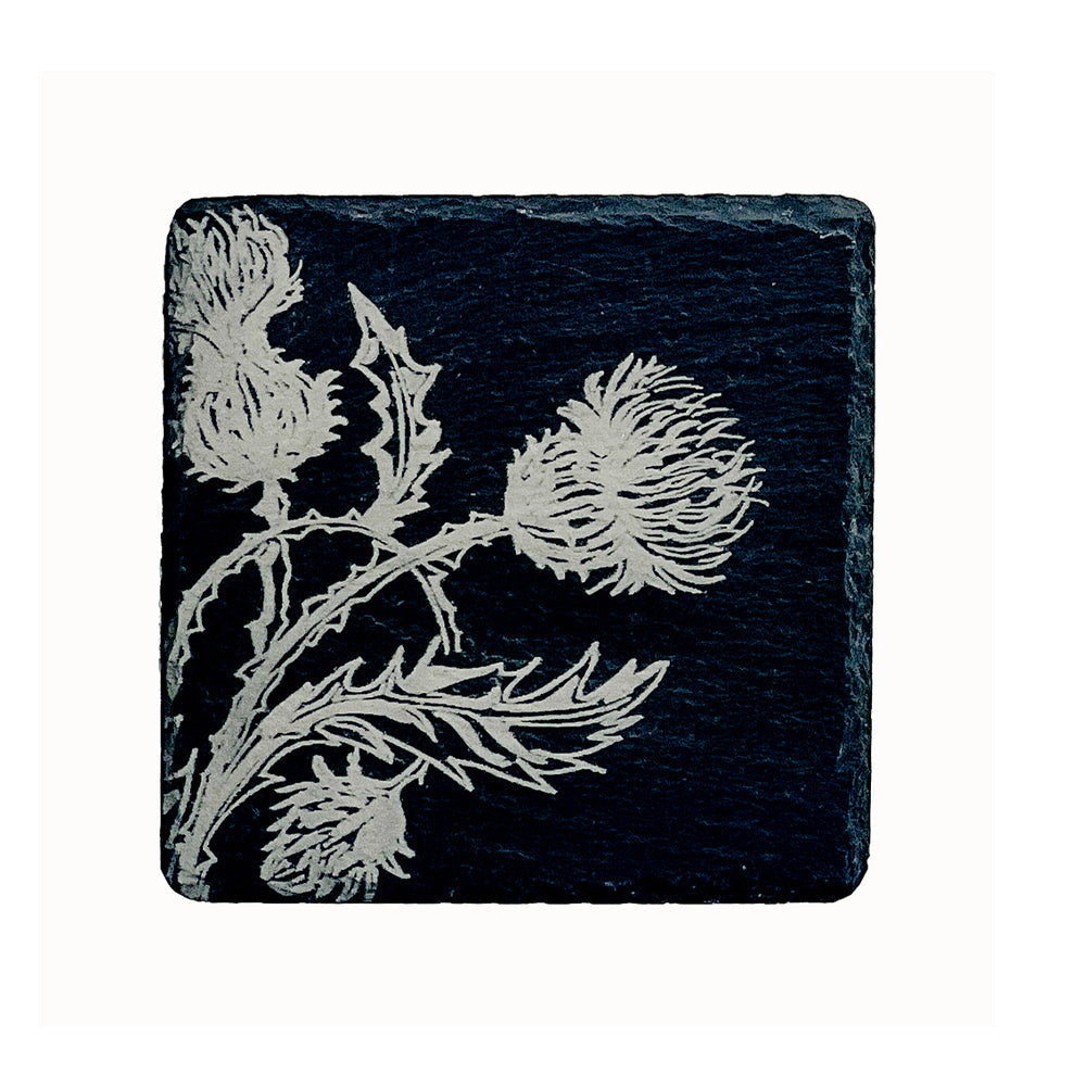Thistle Trio Single Slate Coaster
