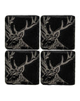 Stag Slate Coasters - Set of 4