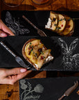 Hare Side Profile Single Mini Slate Cheese Board & Knife Set