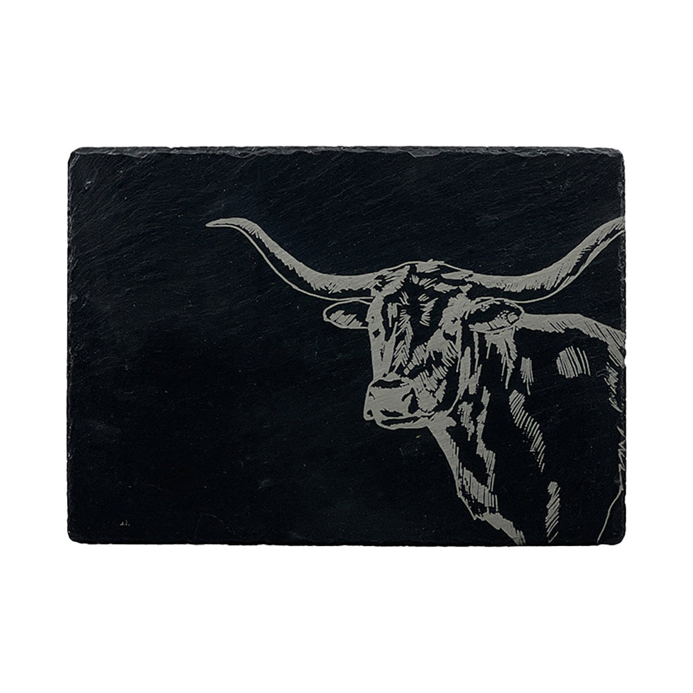 Texas Longhorn Slate Cheese Board