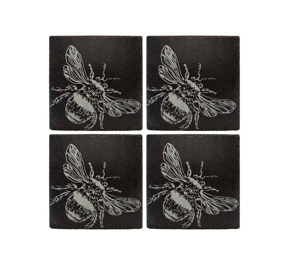 Bee Slate Placemat &amp; Coaster Gift Set