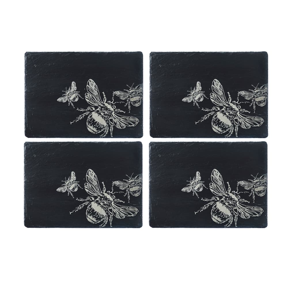 Bee Slate Placemat &amp; Coaster Gift Set