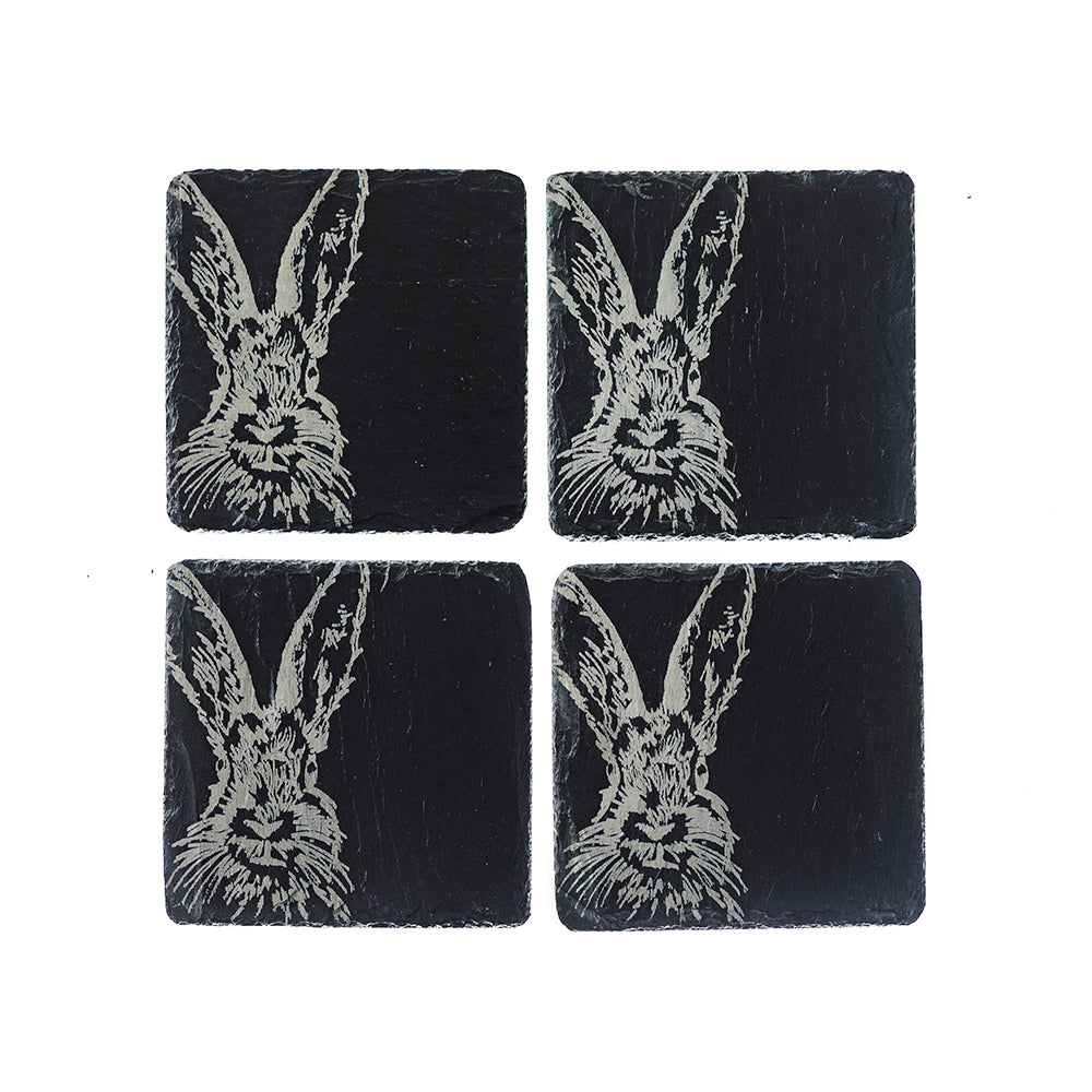 Hare Slate Placemat &amp; Coaster Gift Set
