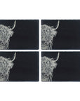 Highland Cow Slate Placemat & Coaster Gift Set