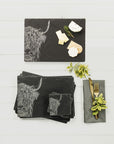 Highland Cow Slate Placemat & Coaster Gift Set