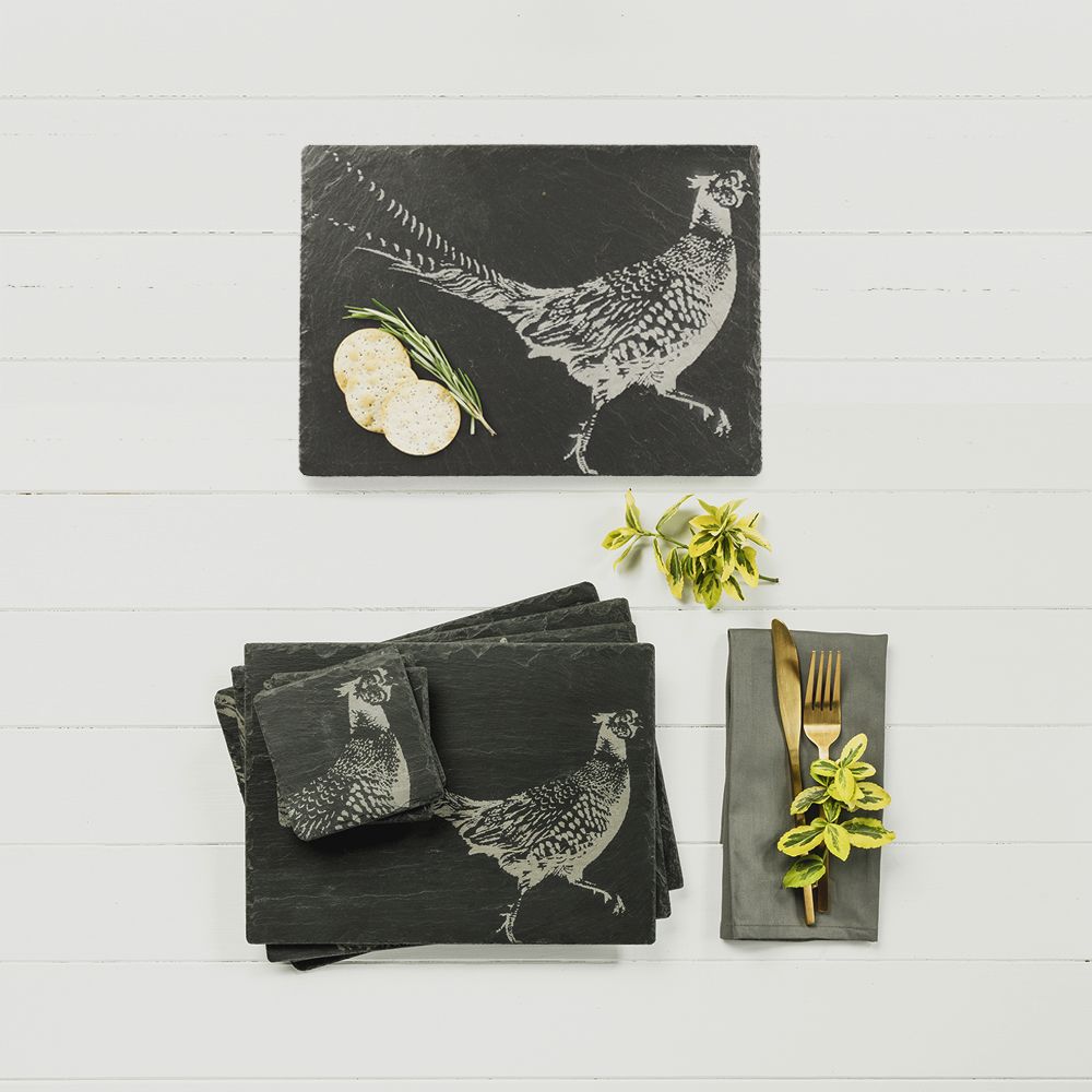 Pheasant Slate Gift Set