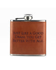 Good Dram Leather Hip Flask