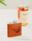 Pheasant Leather Hip Flask