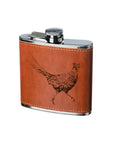 Pheasant Leather Hip Flask