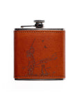 Shooting Leather Hip Flask
