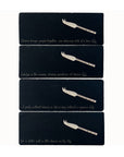 Cheese Sayings Mini Slate Cheese Board & Knife Sets - Set of 4