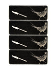 Pheasant Mini Slate Cheese Board & Knife Sets - Set of 4