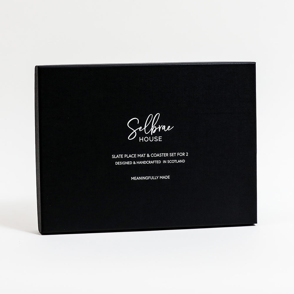 Stag Slate Coaster &amp; Place Mat Set