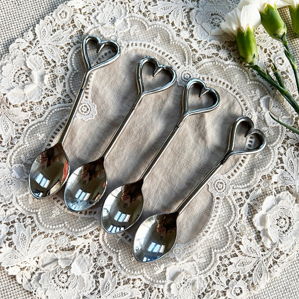 Love Heart Spoons - Set of 4