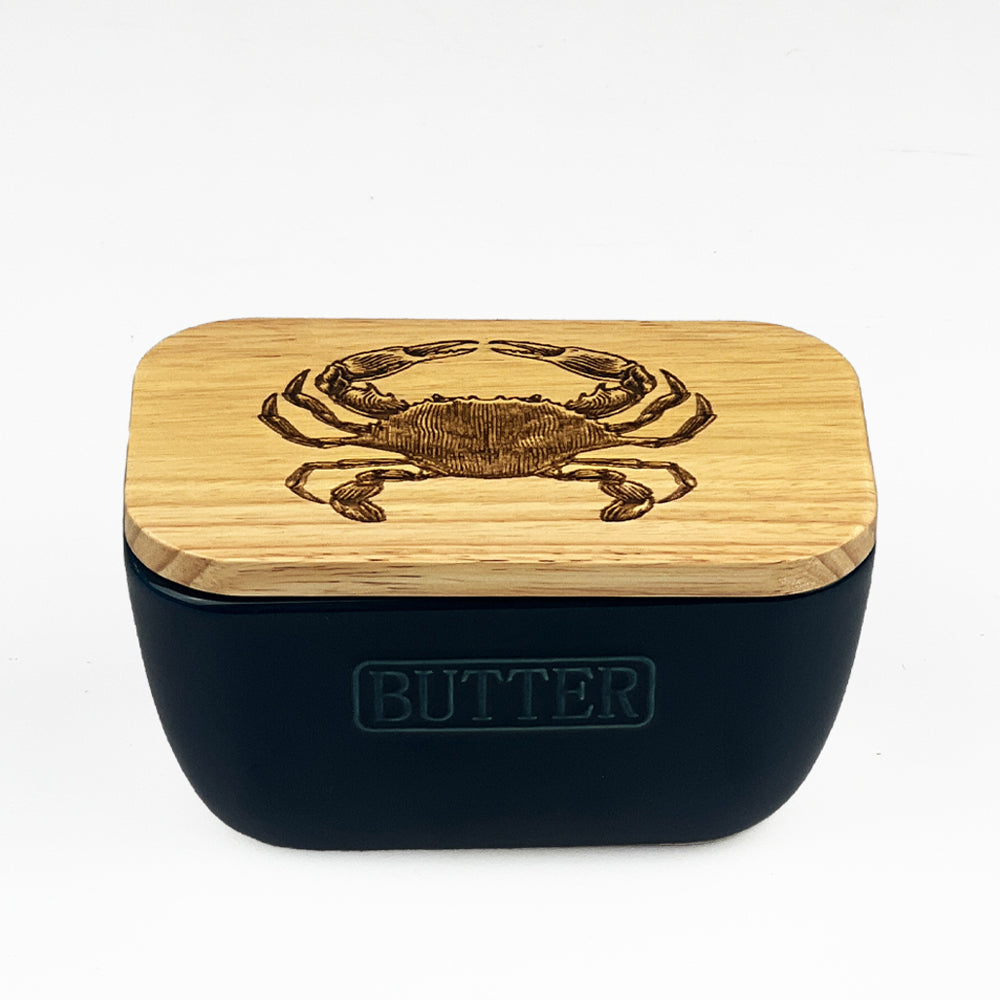 Crab Blue Butter Dish