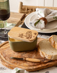 Tawny Owl Sage Green Butter Dish