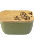 Tawny Owl Sage Green Butter Dish