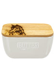 Horse Portrait White Butter Dish